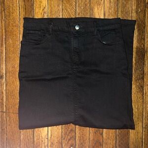 Black Denim Maxi Skirt